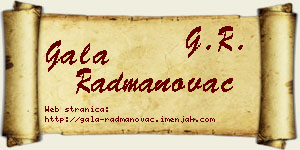 Gala Radmanovac vizit kartica